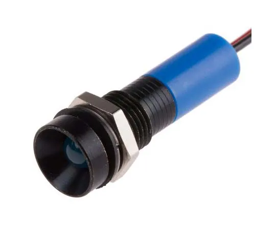 63-7761-38　RS PRO Blue Indicator, 24 V dc, 8mm Mounting Hole Size, Lead Wires Termination, IP67　723-9511