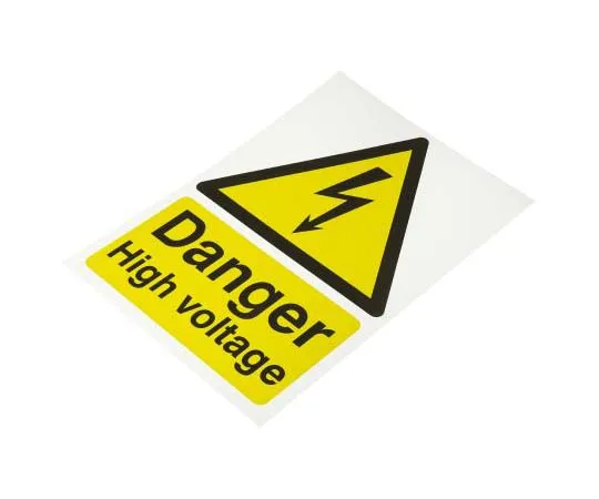 63-7815-73　RS PRO Electricity Danger Sign (English), Black/Yellow PP Rigid Plastic　763-1752