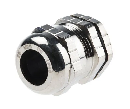 63-8036-81　RS M20 Cable Gland With Locknut, Brass, IP68　835-4112