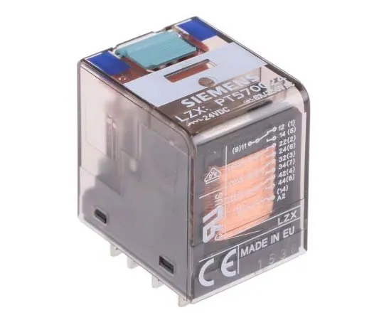 63-7808-81　SiemensLZX 4PDT Non-Latching Relay Plug In, 24V dc Coil, 6A　LZX:PT570024