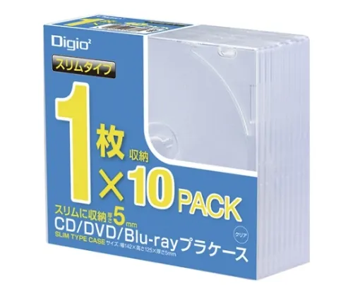 61-9345-86　［Discontinued］CD/DVD Place Case Slim Type Clear　CD-084-10