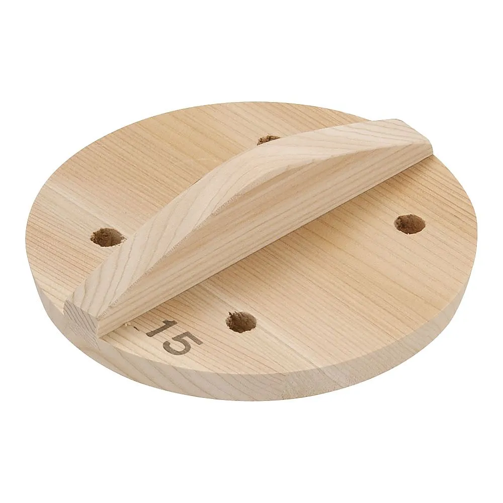 62-6342-35　SA Thick Sawara Hole Makeki Lid 15 cm