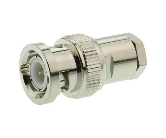 63-7751-34　TE Connectivity Straight 50Ω Cable Mount BNC Connector, Plug, Nickel, Clamp Termination, RG141 A/U, RG58 C/U　1-1337420-0