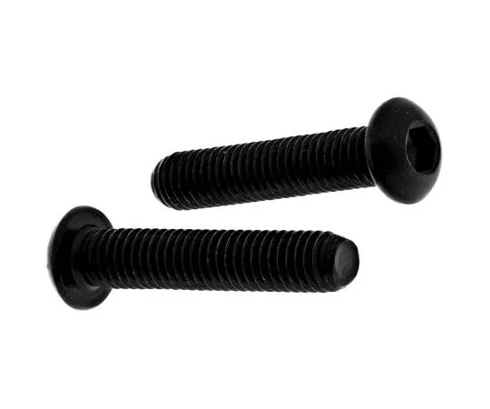 63-8028-09　RS Pro M6 x 30mm Hex Socket Button Screw Black, Self-Colour Steel　822-9123