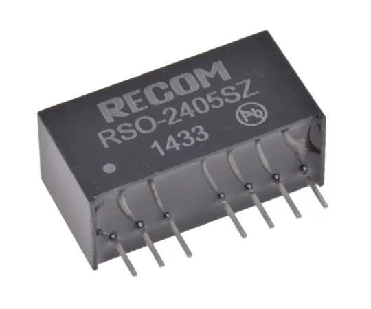 63-8033-90　Recom RSO 1W Isolated DC-DC Converter Through Hole, Voltage in 9 → 36 V dc, Voltage out 5V dc　RSO-2405SZ