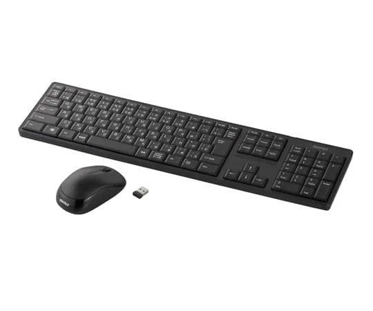 62-4122-46　［Discontinued］Wireless (2.4 GHz) Keyboard & Quiet Mo*** Set Black　BSKBW100SBK