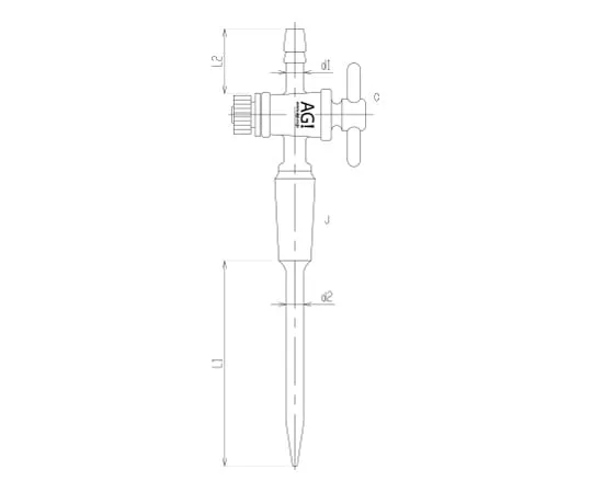 62-2105-57　［Discontinued］Capillary Tube with PTFE Cock　3390-1L