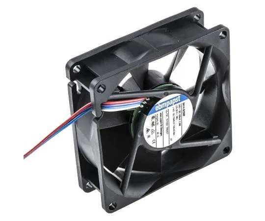 63-7798-80　ebm-papst 8400N Series Axial Fan, 80 x 80 x 25mm, 79m³/h, 2.8W, 24 V dc　8414N/2HP