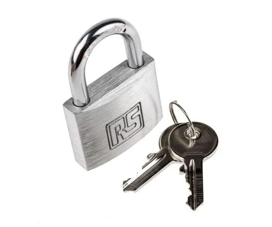 63-8032-09　RS PRO 40mm Aluminium Key Safety Padlock　827-4410