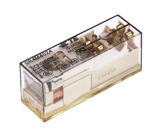 63-7756-13　TE Connectivity 3PNO, SPNC Non-Latching Relay PCB Mount, 24V dc Coil, 8A　SR4M4024