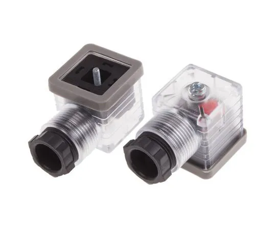 63-8015-02　RS PRO 2P+E DIN 43650 A, Female Solenoid Valve Connector, 12 V dc Voltage　811-8297