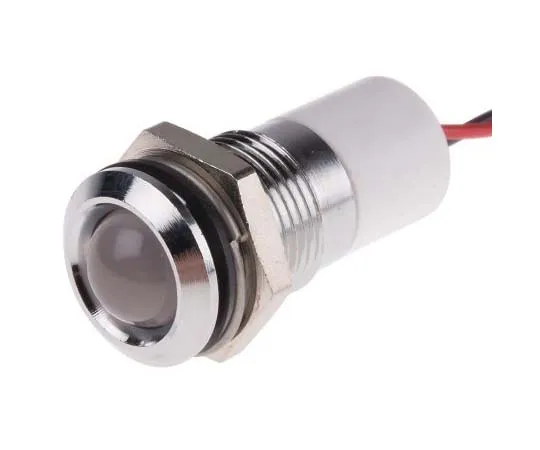 63-7760-33　RS PRO White Indicator, 24 V dc, 14mm Mounting Hole Size, Lead Wires Termination, IP67　722-7413