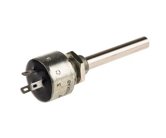63-7986-57　Vishay 1 Gang Rotary Cermet Potentiometer with a 6 mm Dia. Shaft, 1kΩ, ±10%, 3W, Linear PE30L0FR102KAB　PE30L0FR102KAB