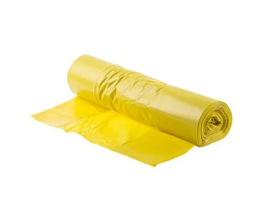 63-7959-07　50 x Yellow Plastic Bin Bag, 200 Gauge　771-6569