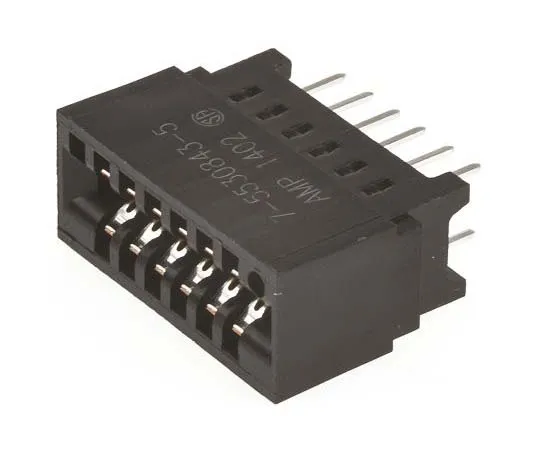 63-7753-66　TE Connectivity FemalePCBEdge Connector, Through Hole Mount, 12 Way, 2 Row, 2.54mm Pitch, 3A　7-5530843-5