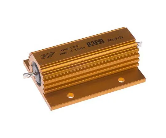 63-7758-61　TE Connectivity HSC100 Series Aluminium Ho***d Solder Lug Wire Wound Panel Mount Resistor, 15Ω ±5% 100W　HSC10015RJ