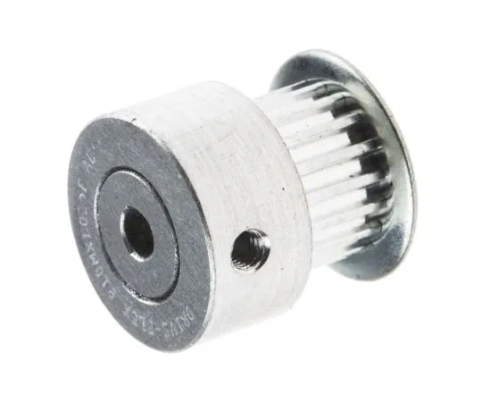 63-7967-86　Aluminium, Zinc Plated Steel Timing Belt Pulley, 6.35mm Belt Width x 2.032mm Pitch, 18 Tooth, Maximum Bore Dia. 3mm　778-4777