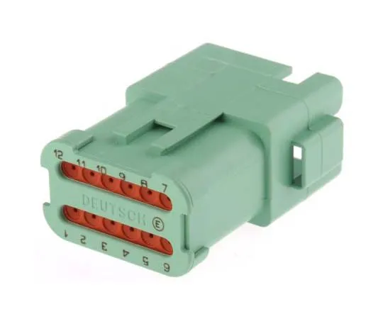 63-7762-16　Deutsch DT Series, 2 Row 12 Way Socket Connector, with Crimp Termination Method　DT0412PC-CE07