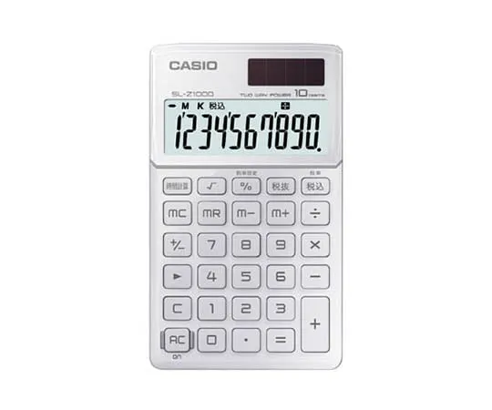 62-1062-03　［Discontinued］CASIO Design Calculator Notebook Type White　SL-Z1000WE-N
