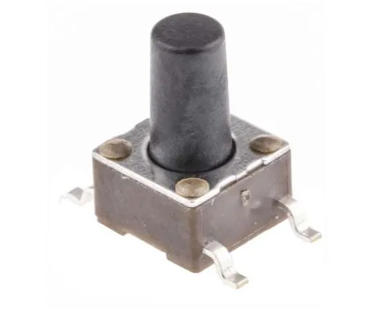 63-7751-27　Black Button Tactile Switch, Single Pole Single Throw (SPST) 50 mA @ 24 V dc 5.9mm　1571563-9