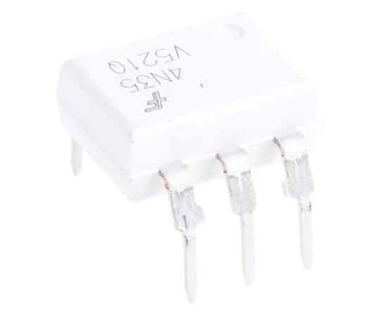 63-8006-37　ON Semiconductor, 4N35TVM DC Input Transistor Output Optocoupler, Through Hole, 6-Pin DIP　4N35TVM