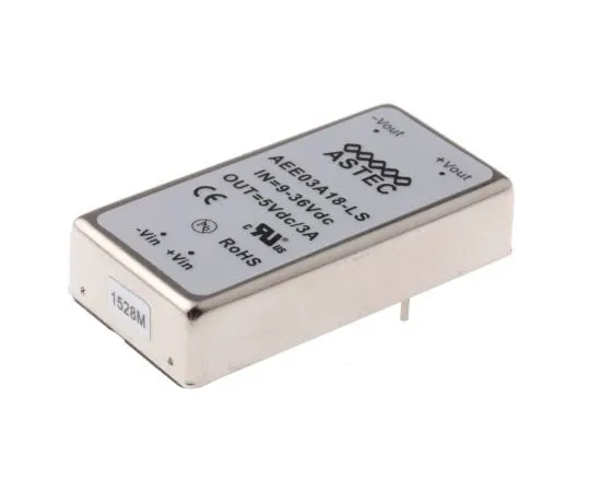63-8030-03　Artesyn Embedded Technologies AEE 15W Isolated DC-DC Converter Through Hole, Voltage in 9 → 36 V dc, Voltage out　AEE03A18-LS
