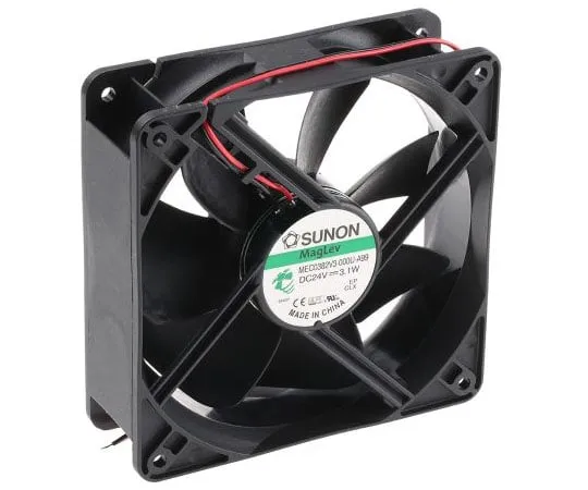 63-7998-18　Sunon ME Series Axial Fan, 120 x 120 x 38mm, 158m³/h, 3.1W, 24 V dc　MEC0382V3-000U-A99