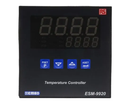 63-7998-46　RS PRO 1/4 DIN Rail PID Temperature Controller, 96 x 96mm, 3 Output SSR, 230 V ac Supply Voltage On/Off, P, PD, PI, PID　798-3472