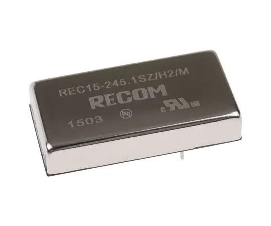 63-7967-20　Recom REC15 15W Isolated DC-DC Converter Through Hole, Voltage in 18 → 36 V dc, Voltage out 5V dc Medical　REC15-245.1SZ/H2/M