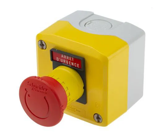 63-7993-43　Schneider Electric Harmony, Yellow, Twist to Reset 40mm Mushroom Head Emergency Button　XALK1781