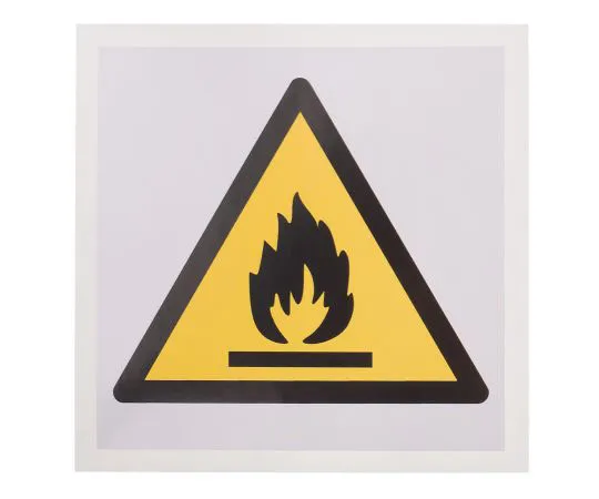 63-8018-44　RS PRO Flammable Label, Black/Yellow/White Self-Adhesive Vinyl　813-4463