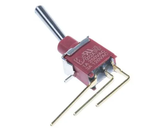 63-7775-72　RS PRO Single Pole Double Throw (SPDT) Toggle Switch, Latching, IP67, PCB　734-7176