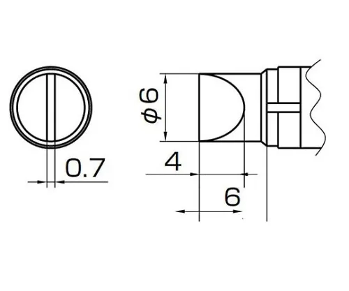 61-4928-18　［Discontinued］6D Type TrowelTip 938　T10-D6