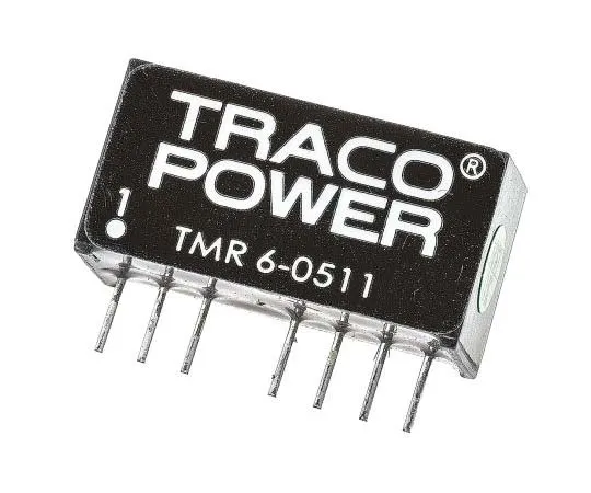 63-7805-46　TRACOPOWER TMR 6 6W Isolated DC-DC Converter Through Hole, Voltage in 4.5 → 9 V dc, Voltage out 5V dc　TMR 6-0511