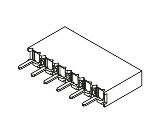 63-8122-76　Samtec BCS Series 2.54mm Pitch 6 Way 1 Row Straight PCB Socket, Through Hole, Solder Termination　BCS-106-L-S-TE
