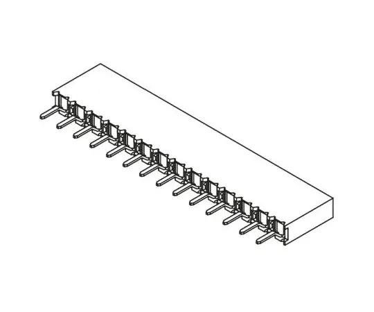 63-8122-81　Samtec BCS Series 2.54mm Pitch 14 Way 1 Row Straight PCB Socket, Through Hole, Solder Termination　BCS-114-L-S-TE