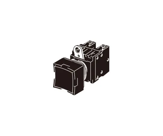 62-4753-93　［Discontinued］Pushbutton switch (Rectangular) (guard type) (non-illumination) (Round body type Φ22/25)　A22-DG-20A