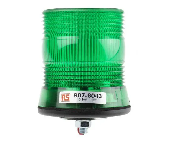 63-8071-47　LED, Flashing Beacon, Green, Single Point, 10 → 30 V dc　907-6043