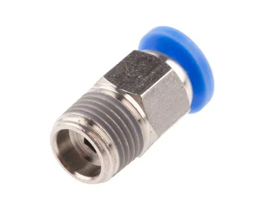 63-8079-63　RS PRO Pneumatic Straight Threaded-to-Tube Adapter, R 1/8 Male, Push In 4 mm　916-0707