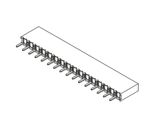 63-8122-84　Samtec BCS Series 2.54mm Pitch 16 Way 1 Row Straight PCB Socket, Through Hole, Solder Termination　BCS-116-L-S-TE