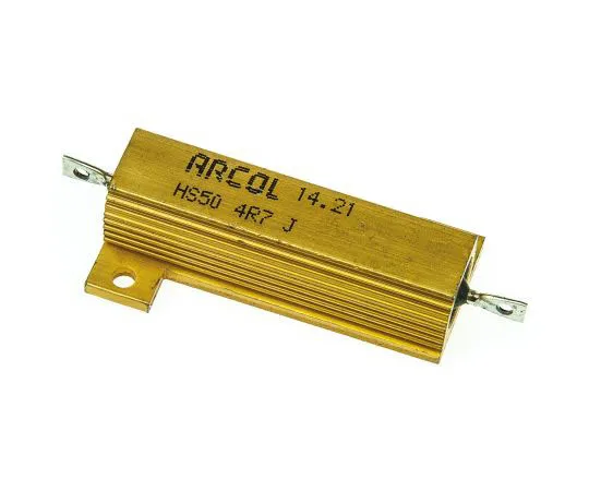 63-8302-95　Arcol HS50 Series Aluminium Ho***d Axial Wire Wound Panel Mount Resistor, 4.7Ω ±5% 50W　HS50 4R7 J