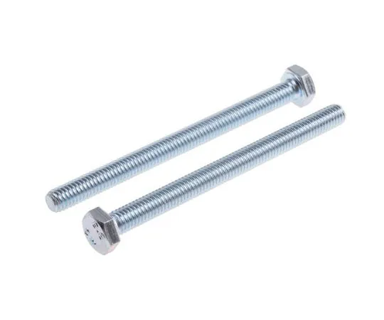 63-8081-27　Zinc Plated Steel Hex M6 x 75mm Set Screw　917-2854