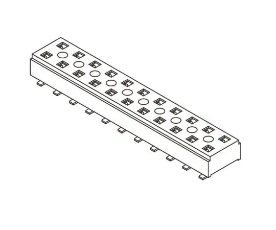 63-8123-06　Samtec CLT Series 2mm Pitch 20 Way 2 Row Straight PCB Socket, Surface Mount, Solder Termination　CLT-110-02-L-D