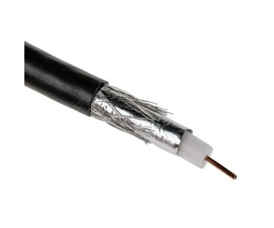 63-8077-71　RS PRO Black Unterminated to Unterminated RG6 Coaxial Cable, 75 Ω 6.5mm OD 100m　913-5051