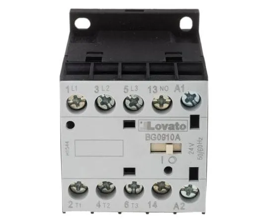 63-8062-25　Lovato 3 Pole Contactor, 9 A, 24 V ac Coil, Orange, 3NO/1NO, 4 kW　11BG0910A024