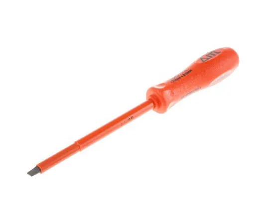 63-8074-98　RS Pro, VDE 1000V Approved Slotted Insulated Screwdriver 6.5 x 1.2 mm Tip 125 mm Alloy Steel　911-1115
