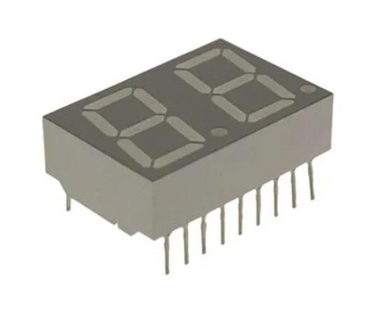63-8306-49　HDSP-5523-GH000 Broadcom 2 Digit 7-Segment LED Display, CC Red 3.7 mcd RH DP 14.2mm　HDSP-5523-GH000