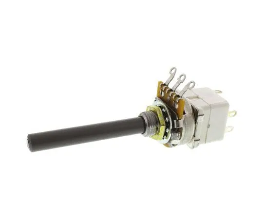 63-8303-41　TE Connectivity 1 Gang Rotary Carbon Potentiometer with a 6.35 mm Dia. Shaft, 10kΩ, ±20%, 0.2W, Logarithmic 1624213-2　1624213-2