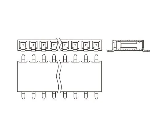 63-8122-13　Samtec SSM Series 2.54mm Pitch 6 Way 1 Row Right Angle PCB Socket, Surface Mount, Solder Termination　SSM-106-L-SH