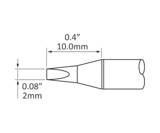63-8121-96　Metcal 2 mm Straight Conical Soldering Iron Tip for *** with MFR-1110; MFR-1161; MFR-2211; MFR-2241 System & MFR-H1-SC　SCP-CH20